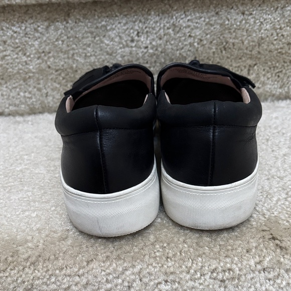 Vince Camuto Black Leather Loafers with Tassels - Picture 4 of 8